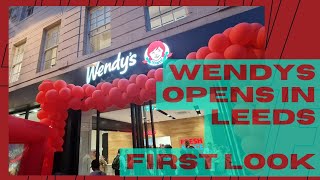 WENDYS in LEEDS Opens Today First Look Restaurant amp Food Review [upl. by Ahsikel]