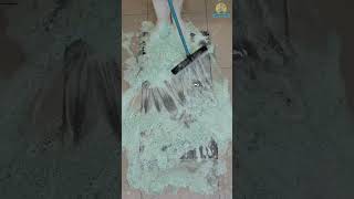 washing dirty carpet with lots of foam ASMR RUG CLEANING shorts [upl. by Rasla]