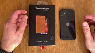 dbramante1928 Lynge iPhone 11  iPhone XR Wallet Case unboxing and test on a iPhone 11 [upl. by Osrock]