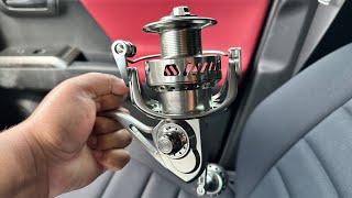 TEMU Fishing Reel Van Staal Knockoff Full Aluminum Review [upl. by Imelida]