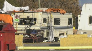 Weapons drugs and trailers seized from Gatineau encampment [upl. by Kippar]