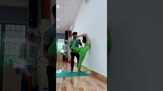 Advance yoga practice  Yoga with wall  yogalife yoga yogamusic yogi yogaposes [upl. by Ellirehs]