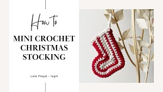 Crochet Christmas Stocking Tutorial  how to make this crochet Christmas tree decoration [upl. by Ytak502]