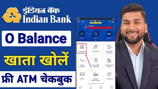 Indian Bank Account Opening Online  How To Open Zero Balance Account In Indian Bank [upl. by Brigitte838]