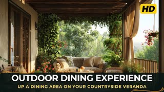 Outdoor Dining Experience Setting Up a Dining Area on Your Countryside Veranda [upl. by Ahsrat537]