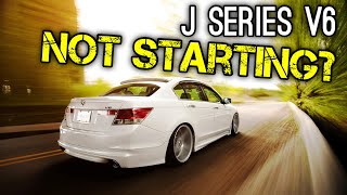 J SERIES V6 ENGINE NOT STARTING  Broken Timing Belt  Accord Odyssey Pilot Acura TL MDX CL RL [upl. by Anora974]