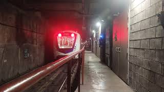 LRT Kelana Jaya Line  Innovia Metro 300 Set 95 Departing Ampang Park [upl. by Bloomer637]