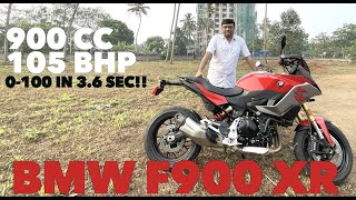 BMWs Roadster F900 XR Testride  0100 in 35 Sec  105 Bhp 900 CC Engine  Review by Baiju N Nair [upl. by Atinat]