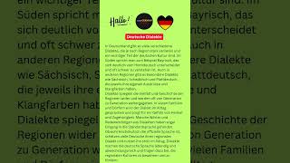 Deutsche Dialekte learngerman deutschlernen lernedeutsch germanlessons deutsch foryou [upl. by Anirdua887]