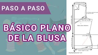 Realiza fácilmente el básico plano de la blusa con este paso a paso [upl. by Lillis]