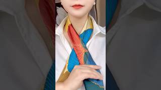 how to wrap scarf scarfstyles scarftie scarftutorial shorts [upl. by Yuzik]