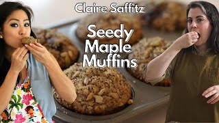 I MADE Claire Saffitz Seedy Maple Breakfast Muffins  Dessert Person Review [upl. by Geof205]