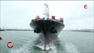 Laccueil dun navire dans le port du Havre par les remorqueurs Vidéo France 2 de 2013 [upl. by Dixon119]