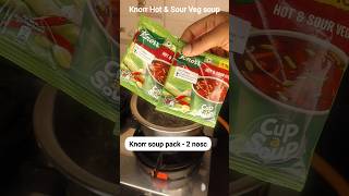 Knorr Hot amp sour soup  How to prepare Knorr soup recipe short soup rainyday [upl. by Aynotel]