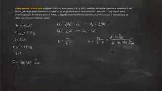 Wodny roztwór chlorku sodu o objętości 100 cm³ zawierający 585 g NaCl₂ poddano elektrolizie prądem [upl. by Itirahc165]