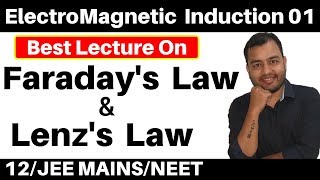 12 Chap 6 II ElectroMagnetic Induction 01  Magnetic Flux II Faradays Law amp Lenzs Law JEENEET [upl. by Jodie391]