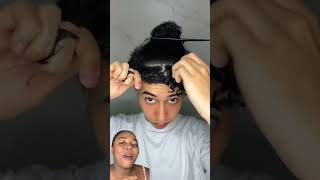 Definición rápida para hombre con pelo rizo 😱 rizos shortsviral youtubeshorts [upl. by Aicilaf]