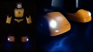 Headlights Action Installation demo for Robosen Bumblebee [upl. by Anneehs822]