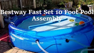 Bestway Fast Set 10 Foot Pool Assembly Timelapse [upl. by Ardelia]