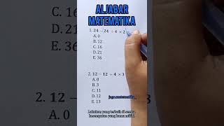 soal aljabar matematika trik hitung cepat tiu skd cpns [upl. by Yattirb357]