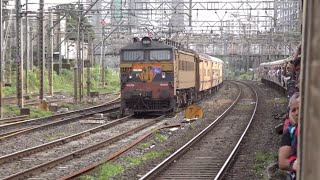 Superbly Accelerating 11Coach Godavari Express Parallely Overtaking Local Train At Mulund Mumbai [upl. by Aivatnohs859]