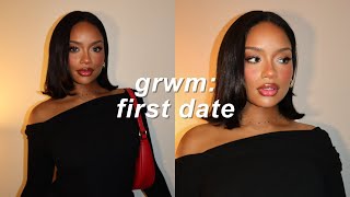 GRWM for a first date  date night makeup dating tipsadvice hair  outfit [upl. by Cynthla]