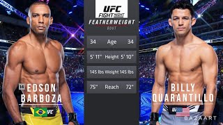 EDSON BARBOZA VS BILLY QUARANTILLO FULL FIGHT UFC ON ESPN 44 [upl. by Pollerd]