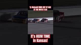 HEIM TIME X6 in Kansas as Corey Heim Wins TruckSeries Race as Ty Majeski Runs Out of Gas Nascar [upl. by Nimesh]