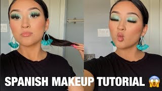 ATTEMPTING TO DO A SPANISH MAKEUP TUTORIAL [upl. by Ahsemik365]