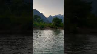 Kayaking on the river of Vang Vieng [upl. by Nanaek598]