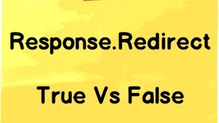 ResponseRedirect  False vs True ASPNET Interview questions with answers [upl. by Johnathon]