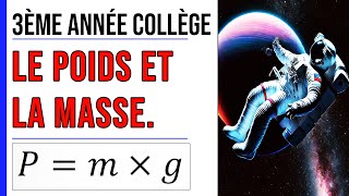 Le poids et la masse 3AC Exercice 28 La relation entre le poids et la masse 3ème année Collège [upl. by Attenat]