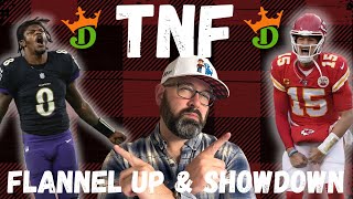 NFL DFS DraftKings Showdown LIVE Strategy For ChiefsRavens Thursday Night Football [upl. by Neeron50]