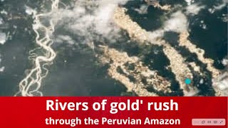 Rivers of gold rush through the Peruvian Amazon in stunning NASA photo [upl. by Dorisa959]