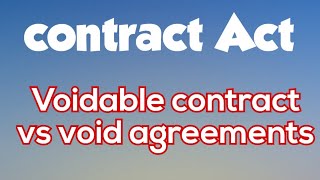 Contract act chapter 2 section 10 to 15 Void and voidable contractcreatorpriyawithlaw2303 [upl. by Okomot885]