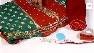 Convert old Saree into Designer Lehenga How to make lehenga from old Lehenga Cutting and Stitching [upl. by Annatnom]