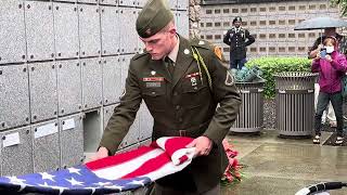 Uncle Larry Sato Interred at Punchbowl Cemetary [upl. by Nailil34]