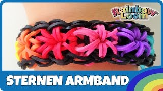 RainbowLoom SternenArmband  deutsche Anleitung [upl. by Thorne]