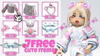 DONT MISS GET 7 NEW CUTE ROBLOX FREE ITEMS 🤩🥰 [upl. by Mcgray]