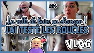 VLOG 854  JAI TESTE LES BOUCLES  LA SALLE DE BAIN VA CHANGER  LaMimisFamily [upl. by Haorbed]