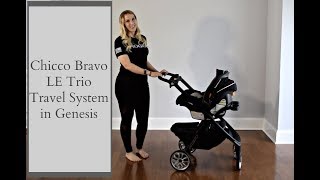 My 5 Favorite Things about the Chicco Bravo LE Trio Travel System in Genesis  Melissa Marie [upl. by Spiegel79]