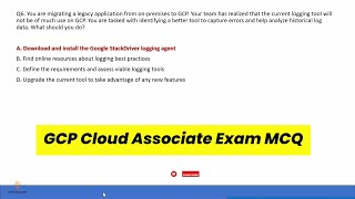 GCP  Google Cloud Associate Engineer Exam Practice Test Question Dump with Explanation  Module 6 [upl. by Nirrak4]