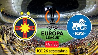 LiveFCSBRFS  Europa League  FCSB spectacol în Europa League 41 cu letonii [upl. by Enos228]