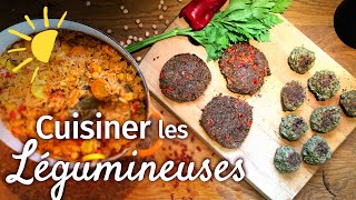 Cuisiner les LÉGUMINEUSES  3 recettes FACILES [upl. by Janot527]