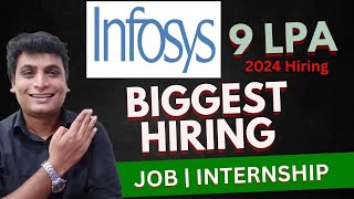 Big News by Infosys internship hiring  Infosys Official Hiring Job and Internship  2024 2025 batch [upl. by Jobi]