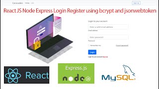 React JS Node Express Login Register using bcrypt and jsonwebtoken  Mysql [upl. by Tabshey]