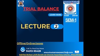 TRIAL BALANCE LECTUER2 [upl. by Rech487]