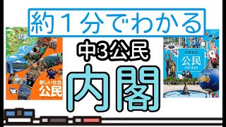 【テスト対策】1分でわかる中3公民・内閣解説【過去問】 [upl. by Clardy]