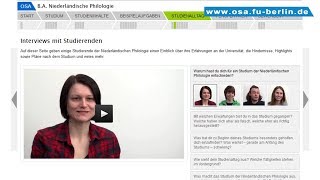 BA Niederländische Philologie studieren an der Freien Universität Berlin [upl. by Carlene]