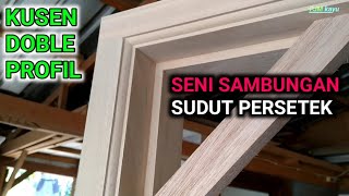 cara membuat kusen pintu doble profil prostek tukang kayu [upl. by Lilly782]